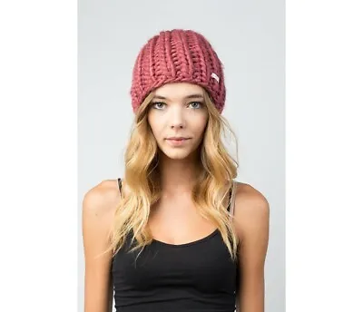 NEFF Womens Marsala Slouchy Knit Oversized Yarn Beanie Knit Hat NWT • £7.71