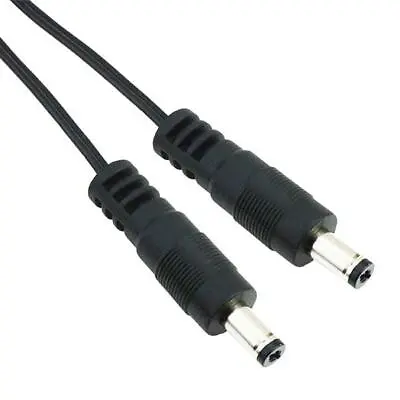 50cm To 2m Male To Male Plug 2.1mm X 5.5mm Extension Lead DC Connector • £3.49