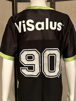 VISALUS  Pullover Short Sleeve T-Shirt  Color Black Lime Green Trim  Size X-SM • $29.99