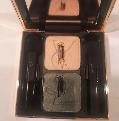 Yves Saint Laurent YSL  Eye Shadow Duo #7  Antique Gold + Bronze Green • $13.99