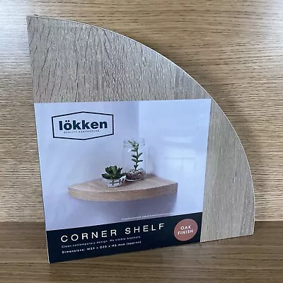 Lökken Oak Effect Floating Corner Shelf - New & Sealed  • £6.99