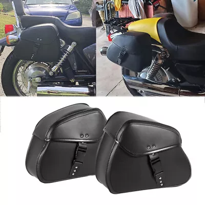 Motorcycle Saddle Bags For Yamaha V-Star XVS 1100 1300 650 950 Custom Classic • $65.99