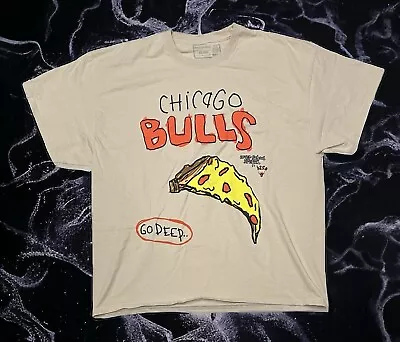 NEW NBA LAB After School Special Chicago Bulls Deep Dish T Shirt Sz 2XL Beige • $29.99