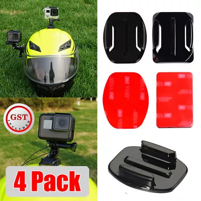 4Pack Flat Curved Adhesive Mount Helmet For GoPro Hero 4/3/2/1 Camera • $5.67