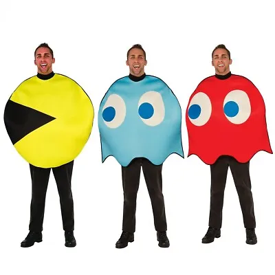 Pac-Man Costume Adult Funny 80s Halloween Fancy Dress • $24.20
