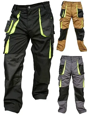 £19.99 • Buy Mens Cordura Work Trousers Kneepad & Holster Pockets Cargo Combat Working Pants