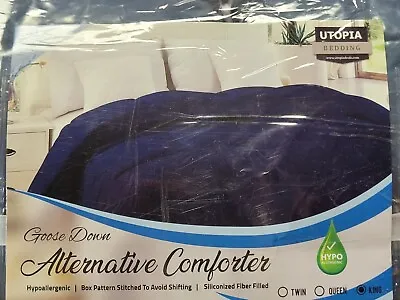 $25.10 • Buy Utopia Bedding Goose Down Alternative Navy Comforter (Duvet Insert) King