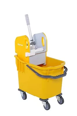 Heavy Duty Kentucky Mop Bucket With Strong Wringer - 25 L - Yellow • £57.50