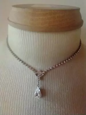 15 Vtg Wedding Faux Diamond Pendant Strand Necklacerhinestonesprongedteardrop • $8.99