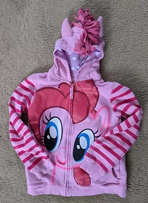 My Little Pony Girls Sz XL 16 Full Zip Hooded Sweatshirt Pony Graphic Pink • £8.03