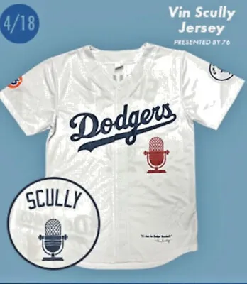Vin Scully 2023 Dodgers PROMO JERSEY SGA 4/18 - Pick Size XL Or MEDIUM • $39.95