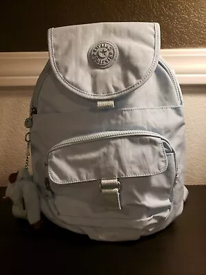 £62.26 • Buy KIPLING Queenie Backpack Fainted Blue Tonal NWT  Medium Size 
