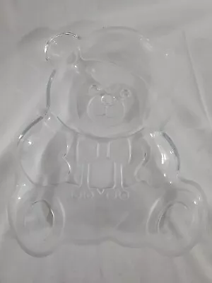 Mikasa Crystal Glass Teddy Bear Serving Platter Christmas Holiday - FREE SHIP • $19.99