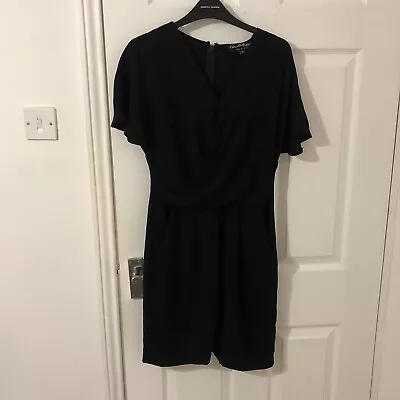 Miss Selfridge Black Drape Dress Size 10 • $1.23