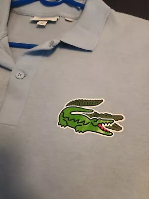 Lacoste Alligator BIG CROC Golf Polo Shirt Green Short Sleeve Mens 5 Medium Peru • $60