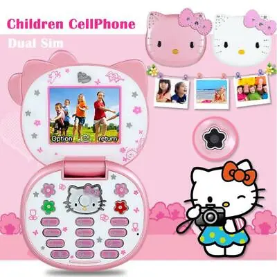 Unlocked K688 Flip Cute Lovely Small Mini Phone For Women Kids Girls Dual Sim NE • $31.63