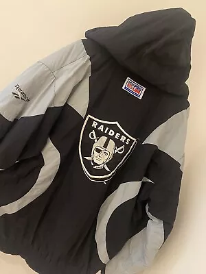Men’s Vintage Authentic Pro-line /Reebok Raiders Puffer Jacket Sz L • £92.95