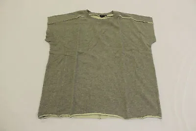 Mono B Unisex Change It Cut Out Knit Short Sleeve Top JB1 Heather Gray Large NWT • $7.47