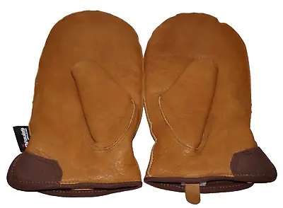 Men's CABELA'S Tan Leather THINSULATE Lined Mittens MEDIUM • $23.99