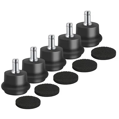 $19.49 • Buy 5Pcs Bell Glides Replacement Office Chair Or Stool Swivel Caster Wheels To Fixed