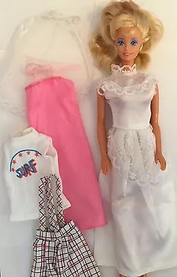 Vintage '80s Mattel Barbie Doll + Extra Clothing • $35.99