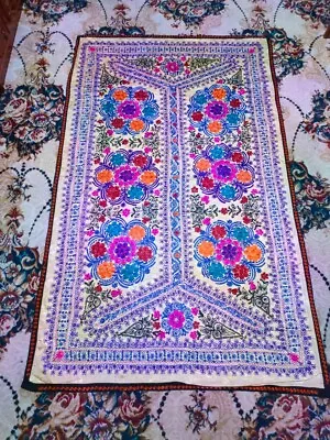 Suzani Hanging Vintage Uzbek Embroidery 123x200 48 X79  D-3A • $85