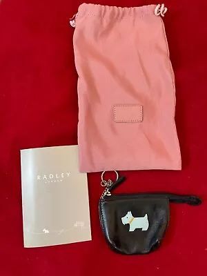 Radley Small Leather Coin Purse With Keyring Attached. • £12