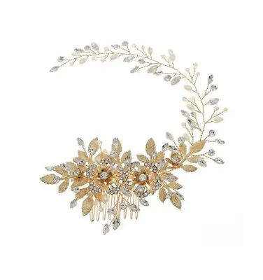 £20 • Buy Rose Gold Jewel Crystal Bridal /  Wedding Hair Accessory Piece For Girls / Women