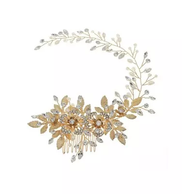 £20 • Buy Rose Gold Jewel Crystal Bridal /  Wedding Hair Accessory Piece For Girls / Women