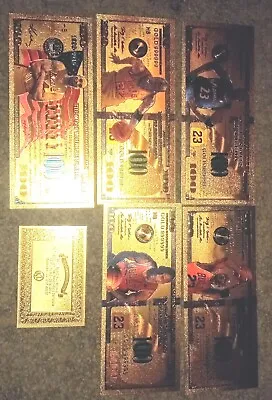 Michael Jordan And Kobe Bryant 99.9% 24 Carat Gold Hundred Dollar Bills • $350