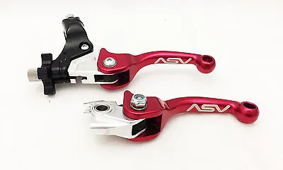 ASV F3 Front Brake Clutch Perch Levers Pair Pack Shorty Red Honda CRF 450R 450RX • $149.95