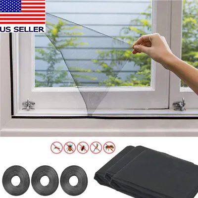 $7.59 • Buy Magnetic Window Mesh Door Curtain Snap Net Guard Fly Bug Insect Screen