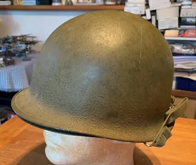 Vintage Original WW2 US Army M1 M-1 Helmet Schlueter 26th Inf. Div. Swivel Bale • $199.95