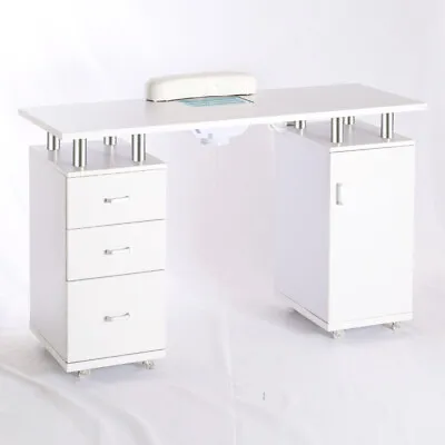 £229.95 • Buy White Professional Manicure Table Portable Nail Station Desk With Dust Collector