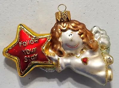 Vintage Cute Angel With Star Ornament • $29.50