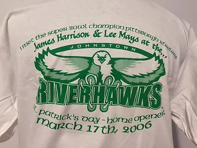 Johnstown Riverhawks AIFA Sz L T-shirt Minor League Indoor Football Steelers New • $20.92