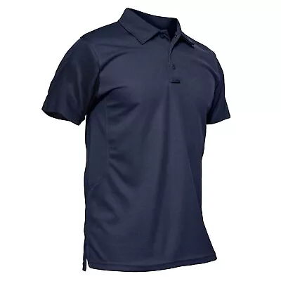 Men's Polo Shirts Short Sleeve Golf Sport Plain T-Shirt Quick Dry Casual Work T • $19.98