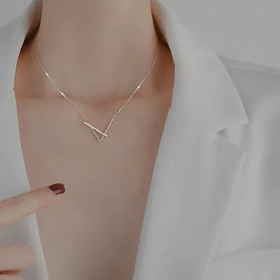 V Shaped Necklace Gifts For Women Clavicle Chain Necklace Statement Jewelry • £2.88