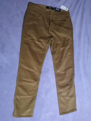 Hollister Men’s Epic Flex Slim Straight Tan Corduroy  Jeans 31 X 32 ~ BRAND NEW • $30