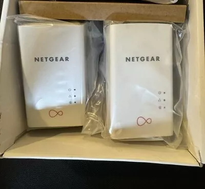 NETGEAR PL1000-100UKS PL1000 Ethernet Port -2 Pcs Internet Booster Without Cable • £21.99