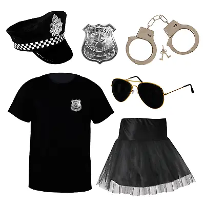 Mens Ladies Policeman Policewoman Costume Cop Fancy Dress Outfit Copper Uniform • £15.99
