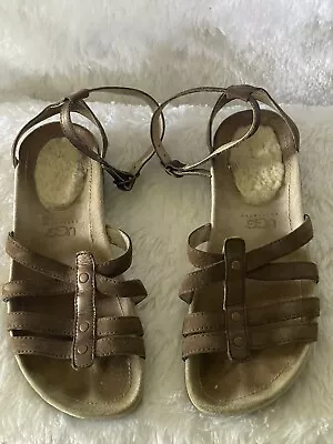 UGG Australia Brown Leather Gladiator Sandals Size 7 EUC • $21