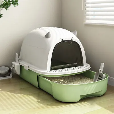 Extra Large Hooded Cat Litter Box Cat Pan Drawer Self Cleaning Cat Potty Tray • £8.95