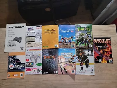 Lot Of Nintendo N64 64 Game Manuals And Inserts Only • $2