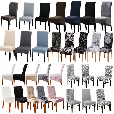 £4.63 • Buy Removable Stretch Chair Covers Dining Table Seat Living Room Pattern Chair Cover