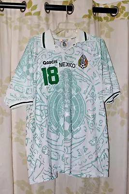 Garcis Mexico 1999 FIFA U17 World Cup #18 Yared Yanez Match Worn Soccer Jersey • $299.99