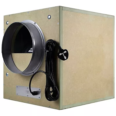 6” 1500m3 Acoustic Box Fan Hydroponics Grow Room Extraction Fan  • £199