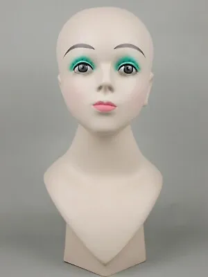 Mannequin Girl Head Bust Child Face Beige Fleshtone PVC Store Display Wig Hat  • $39.99