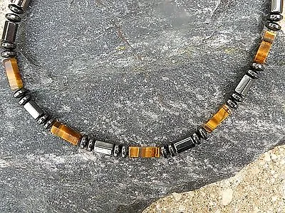 Men’s Women’s Magnetic Hematite Necklace Bracelet Anklet Br Tigers Eye Therapy • $34.99