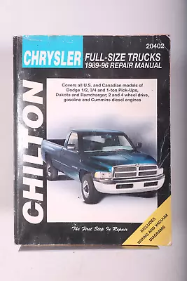 RAM Gas Cummins Service Repair Manual 1989 1990 1991 1992 1993 1994 1995 1996 • $20.95